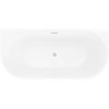 Mexen Oris, szabadon álló, hornyolt kád 150 x 75 cm, fehér-szürke, acél túlfolyóval, 52871507562-97