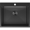 Mexen Solix, 1 rekeszes rozsdamentes mosogató 600 x 500 mm, fekete, 6408601000-70