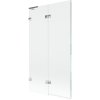 Mexen Lunar L, kétszárnyú kádparaván bal oldali 100 x 150 cm, átlátszó üveg, króm, 897L-100-100-01-00-L