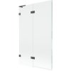 Mexen Lunar L, kétszárnyú kádparaván bal oldali 110 x 150 cm, átlátszó üveg, grafit, 897L-110-100-66-00-L