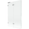 Mexen Lunar L, kétszárnyú kádparaván bal oldali 110 x 150 cm, átlátszó üveg, króm, 897L-110-100-01-00-L