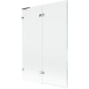 Mexen Lunar L, kétszárnyú kádparaván bal oldali 120 x 150 cm, átlátszó üveg, króm, 897L-120-100-01-00-L