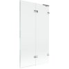 Mexen Lunar L, kétszárnyú kádparaván jobb oldali 100 x 150 cm, átlátszó üveg, króm, 897L-100-100-01-00-P