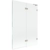 Mexen Lunar L, kétszárnyú kádparaván jobb oldali 120 x 150 cm, átlátszó üveg, szálcsiszolt acél, 897L-120-100-97-00-P