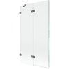 Mexen Lunar, kétszárnyú kádparaván bal oldali 100 x 150 cm, átlátszó üveg, grafit, 897-100-100-95-00-L