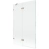 Mexen Lunar, kétszárnyú kádparaván bal oldali 110 x 150 cm, átlátszó üveg, szálcsiszolt acél, 897-110-100-97-00-L