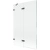 Mexen Lunar, kétszárnyú kádparaván bal oldali 110 x 150 cm, átlátszó üveg, grafit, 897-110-100-95-00-L