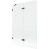 Mexen Lunar, kétszárnyú kádparaván bal oldali 120 x 150 cm, átlátszó üveg, grafit, 897-120-100-95-00-L