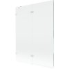 Mexen Lunar, kétszárnyú kádparaván bal oldali 130 x 150 cm, átlátszó üveg, fehér, 897-130-100-20-00-L
