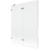 Mexen Lunar, kétszárnyú kádparaván bal oldali 130 x 150 cm, átlátszó üveg, króm, 897-130-100-01-00-L