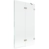 Mexen Lunar, kétszárnyú kádparaván jobb oldali 100 x 150 cm, átlátszó üveg, szálcsiszolt acél, 897-100-100-97-00-P