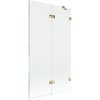Mexen Lunar, kétszárnyú kádparaván jobb oldali 100 x 150 cm, átlátszó üveg, fényes arany, 897-100-100-50-00-P