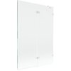 Mexen Lunar, kétszárnyú kádparaván jobb oldali 120 x 150 cm, átlátszó üveg, fehér, 897-120-100-20-00-P