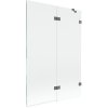 Mexen Lunar, kétszárnyú kádparaván jobb oldali 120 x 150 cm, átlátszó üveg, grafit, 897-120-100-95-00-P