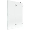 Mexen Lunar, kétszárnyú kádparaván jobb oldali 120 x 150 cm, átlátszó üveg, króm, 897-120-100-01-00-P