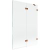 Mexen Lunar, kétszárnyú kádparaván jobb oldali 120 x 150 cm, átlátszó üveg, rozéarany, 897-120-100-60-00-P