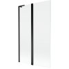 Mexen Mist L, kétszárnyú kádparaván 110 x 150 cm, átlátszó üveg, fekete profil, 8A9L-110-011-70-00