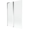 Mexen Mist L, kétszárnyú kádparaván 120 x 150 cm, átlátszó üveg, króm profil, 8A9L-120-011-01-00