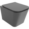 Mexen Teo WC Rimless WC lappal vékony, hőre keményedő, sötétszürke matt, 30854071