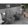 Mexen Teo WC Rimless WC lappal vékony, hőre keményedő, sötétszürke matt, 30854071