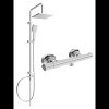 Mexen Tord zuhanygarnitúra esőzuhannyal és Slim termosztatikus zuhanycsappal, króm, 77105200-00