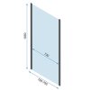 Rea Rapid Swing, 3-falú zuhanykabin 120 (ajtó) x 80 (fal) x 195 cm, 6 mm-es átlátszó üveg, króm profil, KPL-K05456