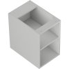 Mexen Box-A, nyitott szekrény polccal 30 cm, matt szürke, 91AX2-0300-470-0-62