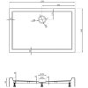 Mexen Flow+, téglalap alakú zuhanytálca 120 x 90 cm, fényes fehér, 46R109012H
