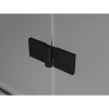 Mexen Lunar L, Jobbra billenő zuhanyajtó 160 cm, átlátszó üveg, fekete profil, 834SL-160-050-70-00-P