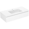 Mexen Orio, fürdőszobaszekrény 100 cm Otis mosdóval, 1 fiókkal, matt fehér, 91A10-10023-1-BF01-W18M01