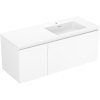 Mexen Orio, fürdőszobaszekrény 120 cm, jobb oldali Otis mosdóval, 1S, 1D, matt fehér, 91A13-12047-3-BBFF01-W18P01