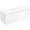 Mexen Orio, fürdőszobaszekrény 120 cm Otis mosdóval, 1 fiókkal, fényes fehér, 91A10-12047-1-BF00-W18M00