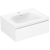 Mexen Orio, fürdőszobaszekrény 60 cm Vela mosdóval, 1 fiókkal, matt fehér, 91A10-06023-1-BF01-W23M01