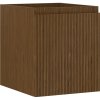 Mexen Rivel, fürdőszobaszekrény 40 cm, 1 fiók, rovátkolt, diófa, 91A20-04047-1-BF86