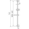 Novaservis - Csúszó zuhanytartó állítható távolsággal, RAIL601.0