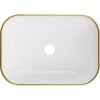 Mexen RITA mosdó, 45x32 cm, fehér / arany margó, 21084505