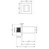mexen cube uchwyt prysznicowy chrom 79350 00