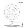 Mexen tartozékok, zuhanyfej 230 mm, D-67, króm-fehér, 79767-00