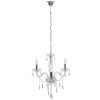 Szerszámlámpa - Kristály függő csillár 3xE14 60W 300752, ezüst, OSW-04601
