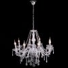 Szerszámlámpa - Kristály függő csillár 8xE14 60W, ezüst, OSW-04600