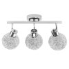 Szerszámlámpa - Fém mennyezeti lámpa GLAMOUR 3xE27 60W APP672-3C, króm, OSW-05642