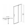 CERSANIT Moduo - Dvere do niky / Dvere pre sprchový kút, pravé, 90x195cm, chrómový profil-číre sklo, S162-006