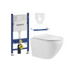 Závesný set GEBERIT Duofix Basic+ WC LENA RIMLESS 48 x 36 cm + pomaly padajúca doska Slim