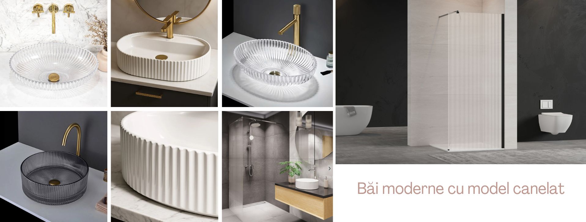 Băi moderne cu model canelat