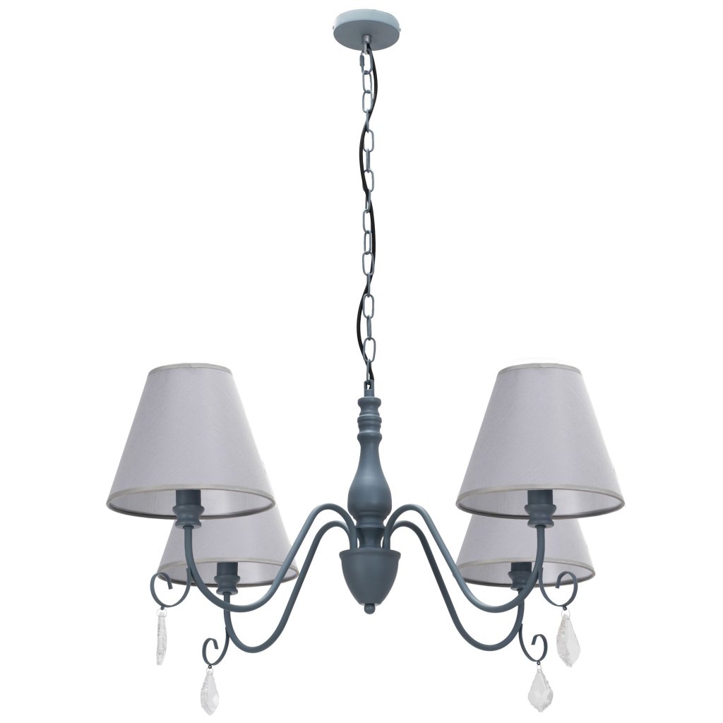 174237 2 toolight zavesna vintage lampa 4xe14 app991 4cp seda strieborna osw 05555