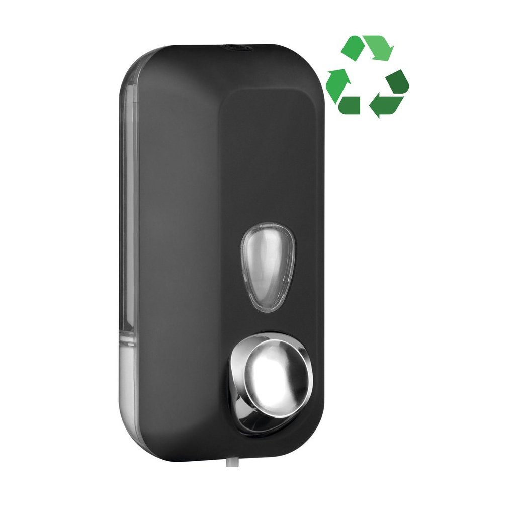 MARPLAST, dozator de săpun lichid ECOLORED 550ml, ABS, negru mat, A71401VB