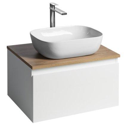 Aqualine, dulap ALTAIR cu blat 62,5 cm, stejar alb/emporio, AI267-02