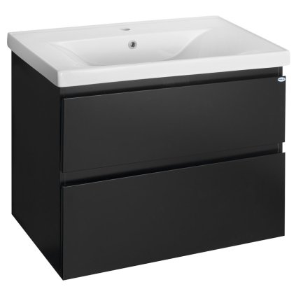 Aqualine, dulap pentru lavoar ALTAIR 77,5x60x45cm, negru mat, AI680