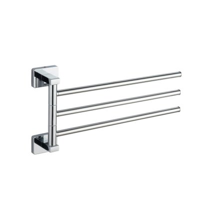 Aqualine, suport triplu pentru prosoape APOLLO 350x44mm, crom, 1416-16