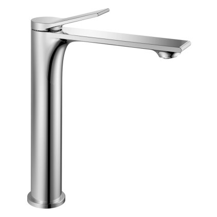 Baterie pentru chiuvetă cu stand-up Aqualine, BOLERO, înaltă, fără priză, crom, BC006